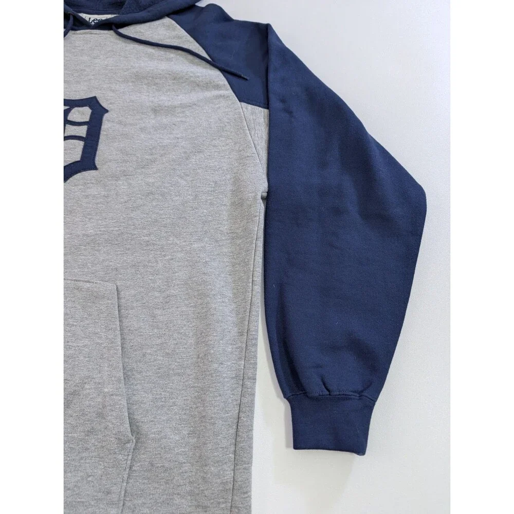 Vintage Detroit Tigers Embroidered Hoodie L Baseball Y2K 07 Lee Sport Sweatshirt